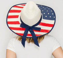 Load image into Gallery viewer, Patriotic Floppy Oversized Sun Hat