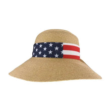 Load image into Gallery viewer, Flag Ribbon Woven Sun Hat
