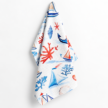 Load image into Gallery viewer, Coral Sea Kitchen Waffle Towel