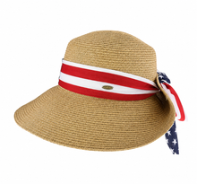 Load image into Gallery viewer, Flag Ribbon Woven Sun Hat