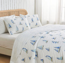 Load image into Gallery viewer, Sailboat King Quilt & Sham Set
