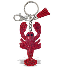 Load image into Gallery viewer, Sparkling Rhinestone Lobster Keychain