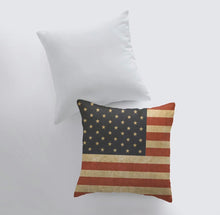 Load image into Gallery viewer, Grunge American Flag Pillow- 10” x 10”