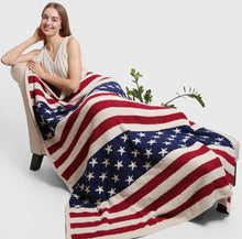 Load image into Gallery viewer, American Flag Throw Blanket