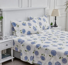 Load image into Gallery viewer, Hydrangea Cotton King Sheet Set