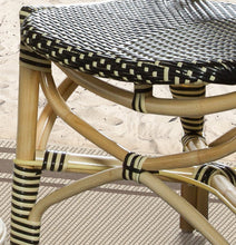 Load image into Gallery viewer, French Weave Black & Cream Bistro Chair