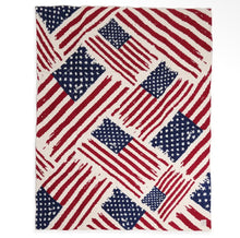 Load image into Gallery viewer, Patterned American Flag Throw Blanket