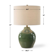 Load image into Gallery viewer, Moss Glazed Table Lamp