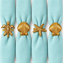 Load image into Gallery viewer, Beach Napkin Rings- S/4