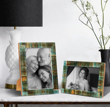 Load image into Gallery viewer, Verdigris Bone Inlay Picture Frame