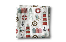 Load image into Gallery viewer, Vintage Nautical Kitchen Waffle Towel