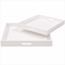 Load image into Gallery viewer, Glossy White Square Tray Collection