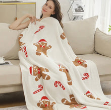 Load image into Gallery viewer, Cozy Gingerbread Throw Blanket