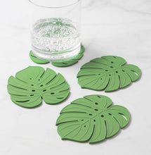Load image into Gallery viewer, Monstera Leaf Silicone Coaster Set/4