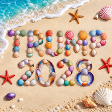 Load image into Gallery viewer, Trump 2028 Seashell Beach Towel