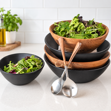 Load image into Gallery viewer, Mango Wood Salad Servers- S/2