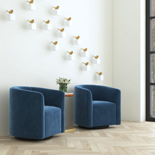 Load image into Gallery viewer, Ink Blue Swivel Chair