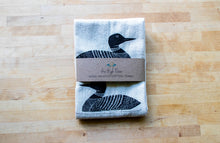 Load image into Gallery viewer, Handprinted Loon Kitchen Towel