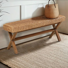 Load image into Gallery viewer, Hand Woven Hyacinth Bench