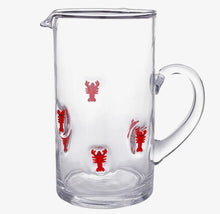 Load image into Gallery viewer, Lobster Icon Glass Pitcher