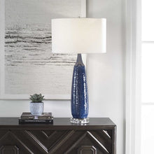 Load image into Gallery viewer, Cobalt Blue Glaze Table Lamp