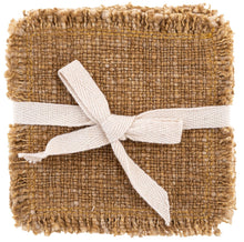 Load image into Gallery viewer, Ochre Double Stitched Coasters- S/4