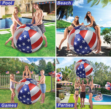 Load image into Gallery viewer, USA Flag Beach Ball 42”