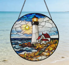 Load image into Gallery viewer, Lighthouse Stained Glass Suncatcher Collection