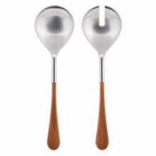 Load image into Gallery viewer, Mango Wood Salad Servers- S/2