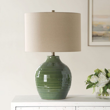 Load image into Gallery viewer, Moss Glazed Table Lamp