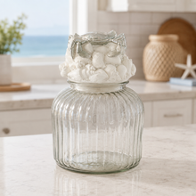 Load image into Gallery viewer, Coastal Crab & Seashell Glass Jar
