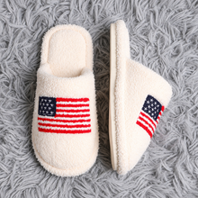Load image into Gallery viewer, American Flag House Slippers