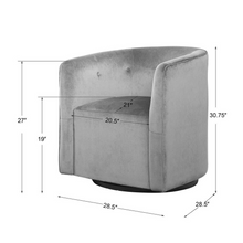 Load image into Gallery viewer, Ink Blue Swivel Chair