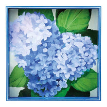 Load image into Gallery viewer, Hydrangea Square Lacquer Serving Tray 15"