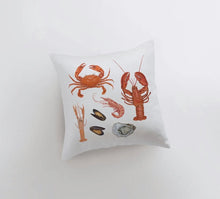 Load image into Gallery viewer, Sea Crustaceans Accent Pillow- 12” x 12”