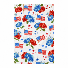 Load image into Gallery viewer, R/W/B Hydrangeas Waffle Dish Towel