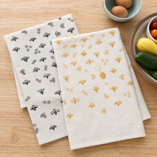 Load image into Gallery viewer, Hand Printed Bee Towel Collection