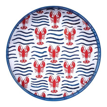 Load image into Gallery viewer, Lobster Waves Round Laquer Serving Tray