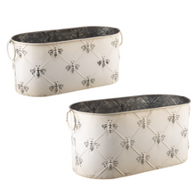 Load image into Gallery viewer, Embossed Bee Oval Planter Collection
