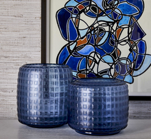 Load image into Gallery viewer, Waterways Blue Vases Set/2