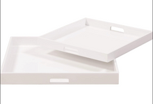 Load image into Gallery viewer, Glossy White Square Tray Collection