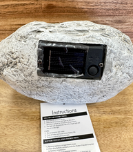 Load image into Gallery viewer, Solar Lighted American Flag Faux Rock Collection