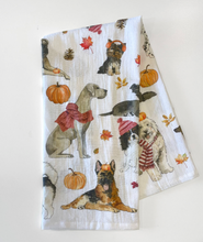 Load image into Gallery viewer, Cozy Fall Dogs Kitchen Towel