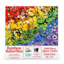 Load image into Gallery viewer, Rainbow Butterflies Puzzle 1000pc
