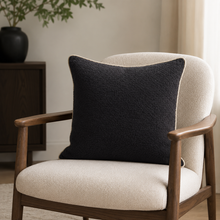 Load image into Gallery viewer, Navy &amp; Cream Pillow
