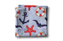 Load image into Gallery viewer, Nautical Beach Kitchen Waffle Towel
