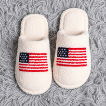 Load image into Gallery viewer, American Flag House Slippers
