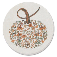 Load image into Gallery viewer, Floral Pumpkin Stone Coaster
