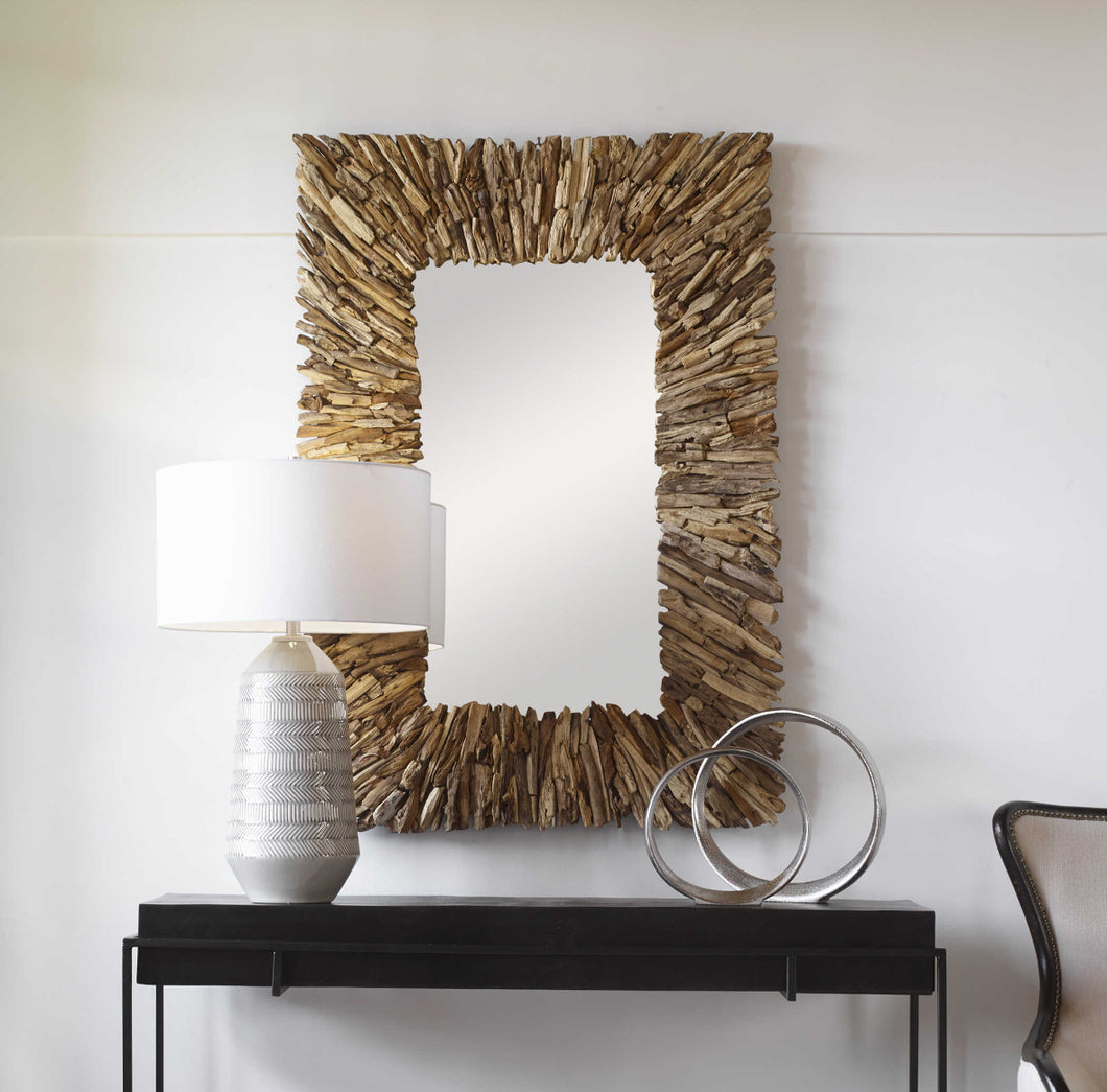 Teak Branch Mirror