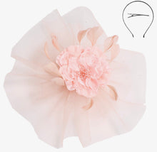 Load image into Gallery viewer, Peach Fascinator Flower w/ Clip
